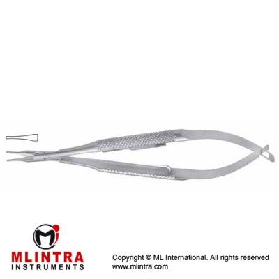 Barraquer Micro Needle Holder Straight - Very Delicate - Round Handle - With Lock Stainless Steel, 13 cm - 5"